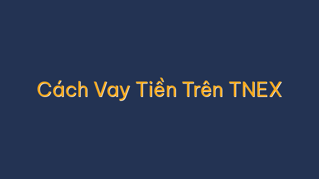 Cách Vay Tiền Trên TNEX