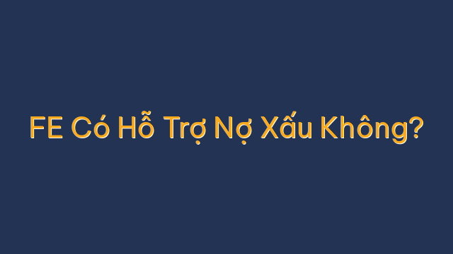 FE Có Hỗ Trợ Nợ Xấu Không?